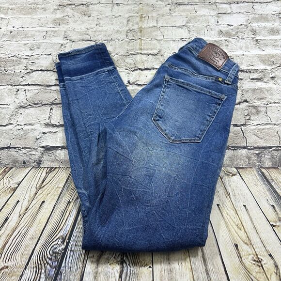 Lucky Brand Jeans Womens 4/27 Blue Sasha Super Skinny Low Rise Distressed Denim‎ - Picture 10 of 14